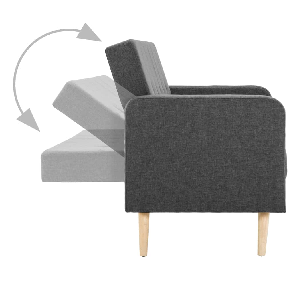 Sofa Stoff Dunkelgrau