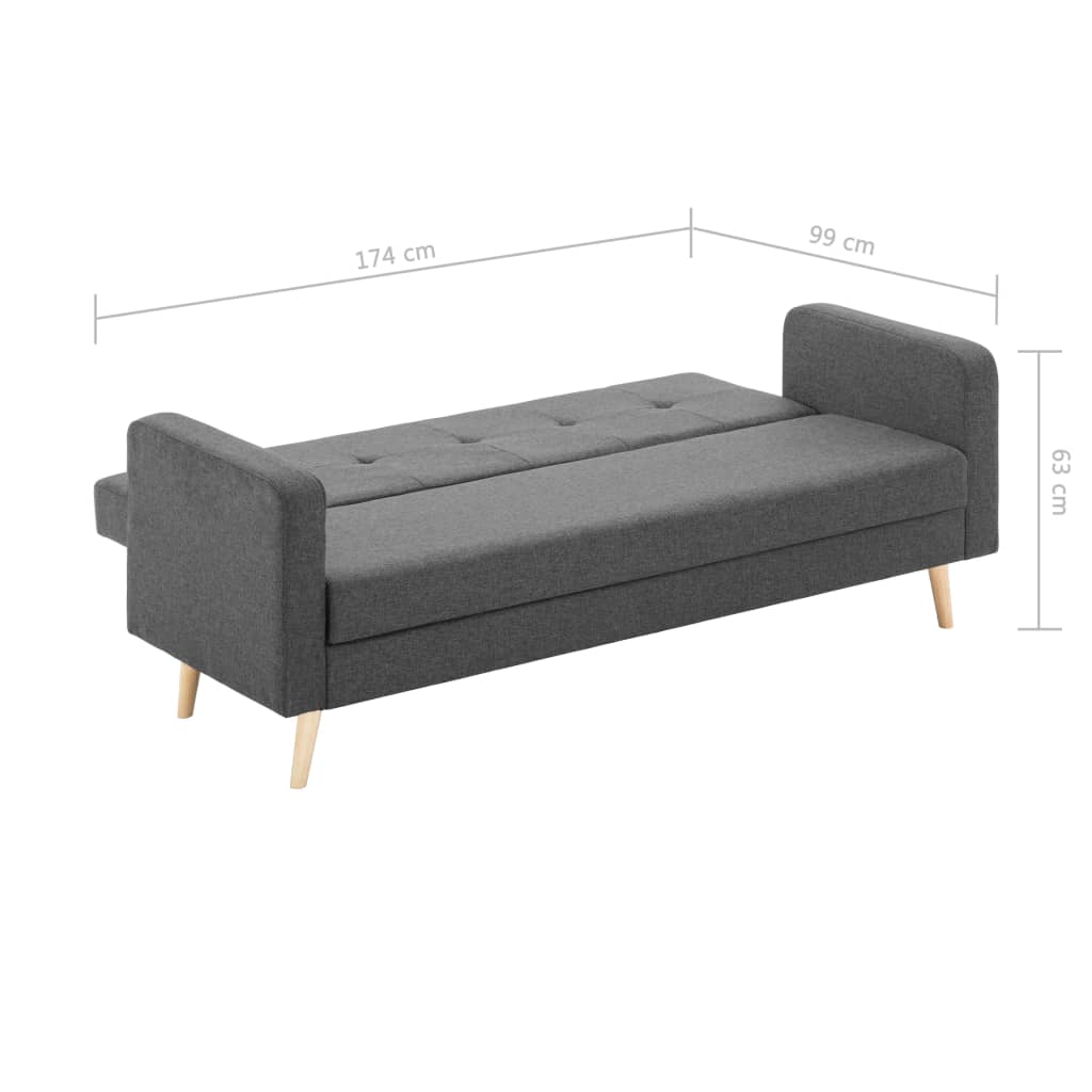 Sofa Stoff Dunkelgrau