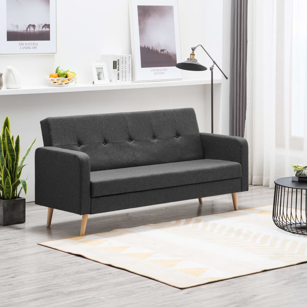 Sofa Stoff Dunkelgrau