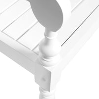 Thumbnail for Batavia-Sitzbank 98 cm Mahagoni Massivholz Weiß