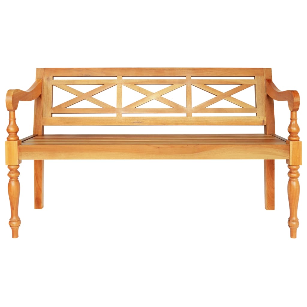 Batavia-Sitzbank 136 cm Mahagoni Massivholz Hellbraun