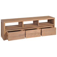 Thumbnail for TV-Schrank Massivholz Teak mit natürlichem Finish 120×30×40 cm