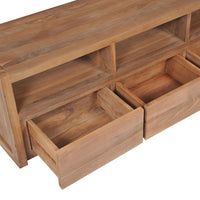 Thumbnail for TV-Schrank Massivholz Teak mit natürlichem Finish 120×30×40 cm