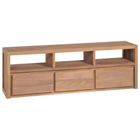 Thumbnail for TV-Schrank Massivholz Teak mit natürlichem Finish 120×30×40 cm