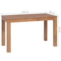 Thumbnail for Esstisch Massivholz Teak mit Natürlichem Finish 120x60x76 cm