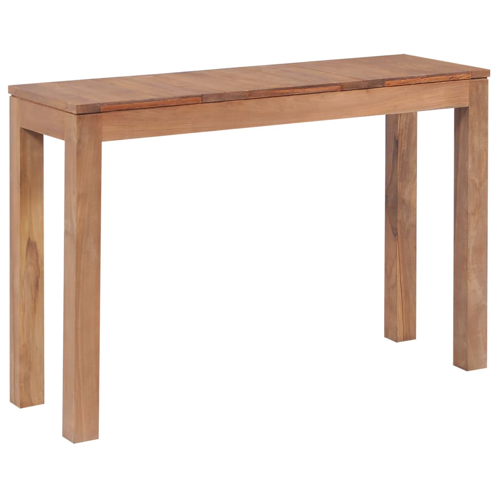 Konsolentisch Teakholz Massiv Natürliches Finish 110x35x76 cm