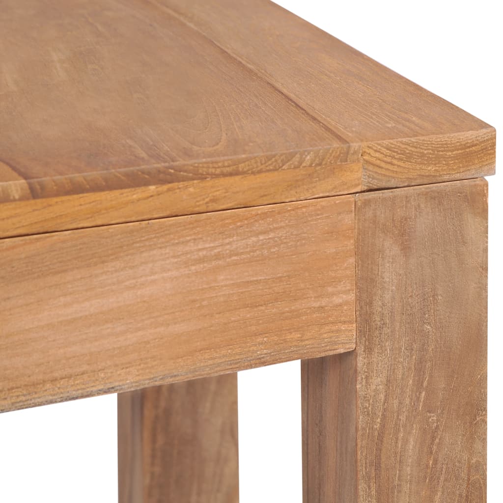 Konsolentisch Teakholz Massiv Natürliches Finish 110x35x76 cm