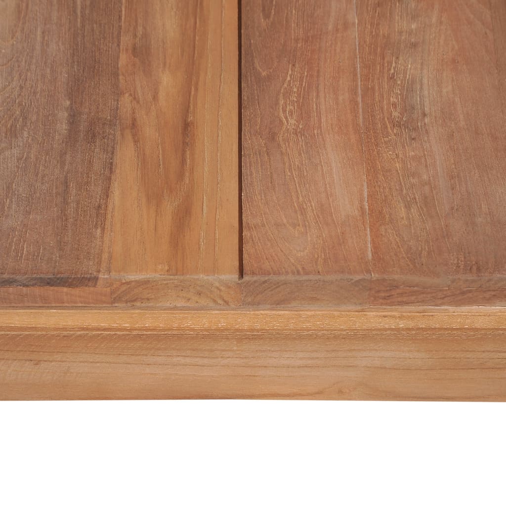 Konsolentisch Teakholz Massiv Natürliches Finish 110x35x76 cm