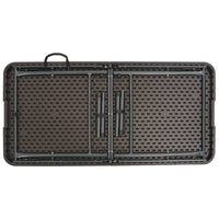 Thumbnail for Klappbarer Gartentisch Braun 120x60x74 cm HDPE Rattan-Look