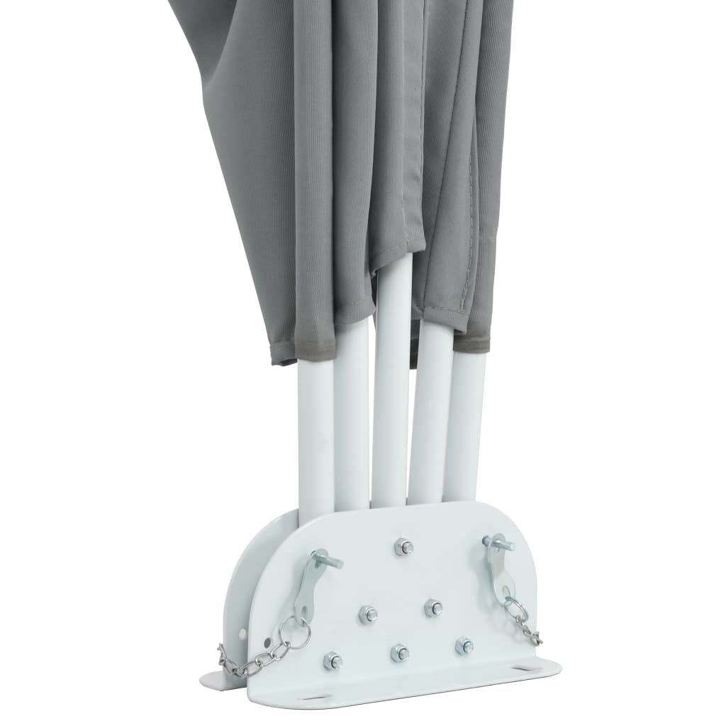 Faltbarer Terrassen-Seitenfächer Grau 400×200 cm