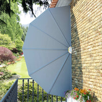Thumbnail for Faltbarer Terrassen-Seitenfächer Grau 200 cm