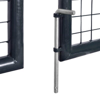 Thumbnail for Mesh-Gartentor Verzinkter Stahl 289 x 150 cm Grau