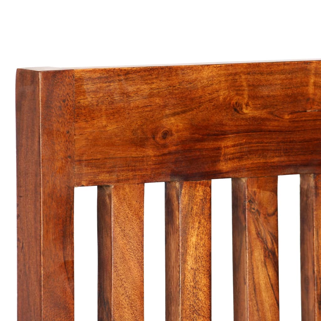 Essgruppe 7-tlg. Akazienholz Massiv mit Palisander-Finish