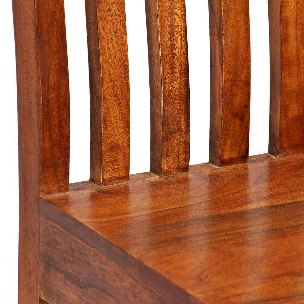 Essgruppe 7-tlg. Akazienholz Massiv mit Palisander-Finish