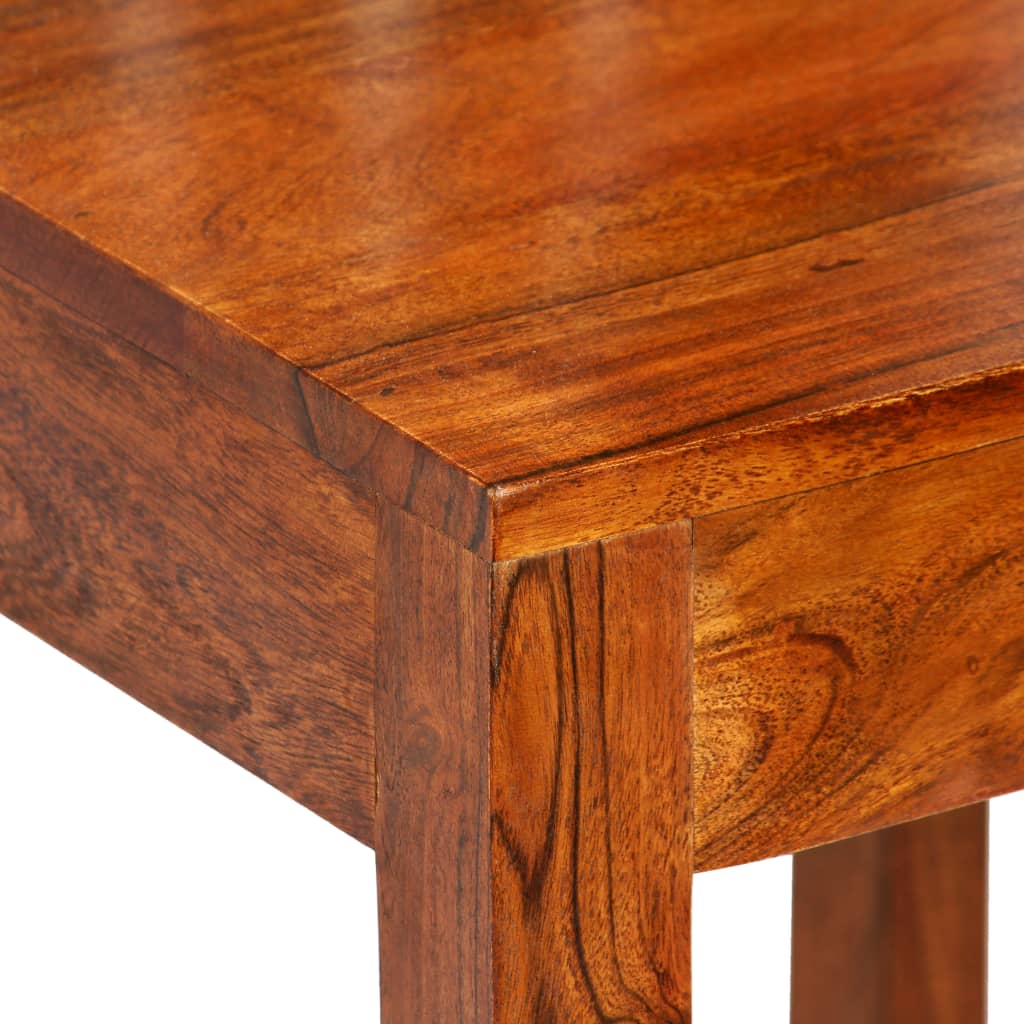 Essgruppe 7-tlg. Akazienholz Massiv mit Palisander-Finish