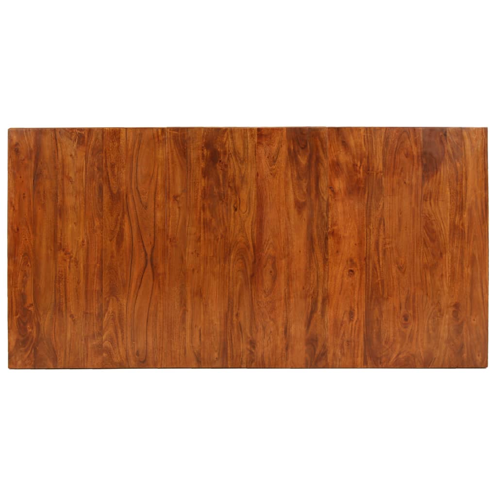 Essgruppe 7-tlg. Akazienholz Massiv mit Palisander-Finish