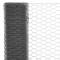 Thumbnail for Drahtzaun Stahl mit PVC-Beschichtung 25x1,2 m Grau