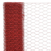 Thumbnail for Drahtzaun Stahl mit PVC-Beschichtung 25x0,5 m Rot