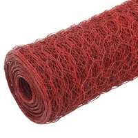 Thumbnail for Drahtzaun Stahl mit PVC-Beschichtung 25x1,5 m Rot