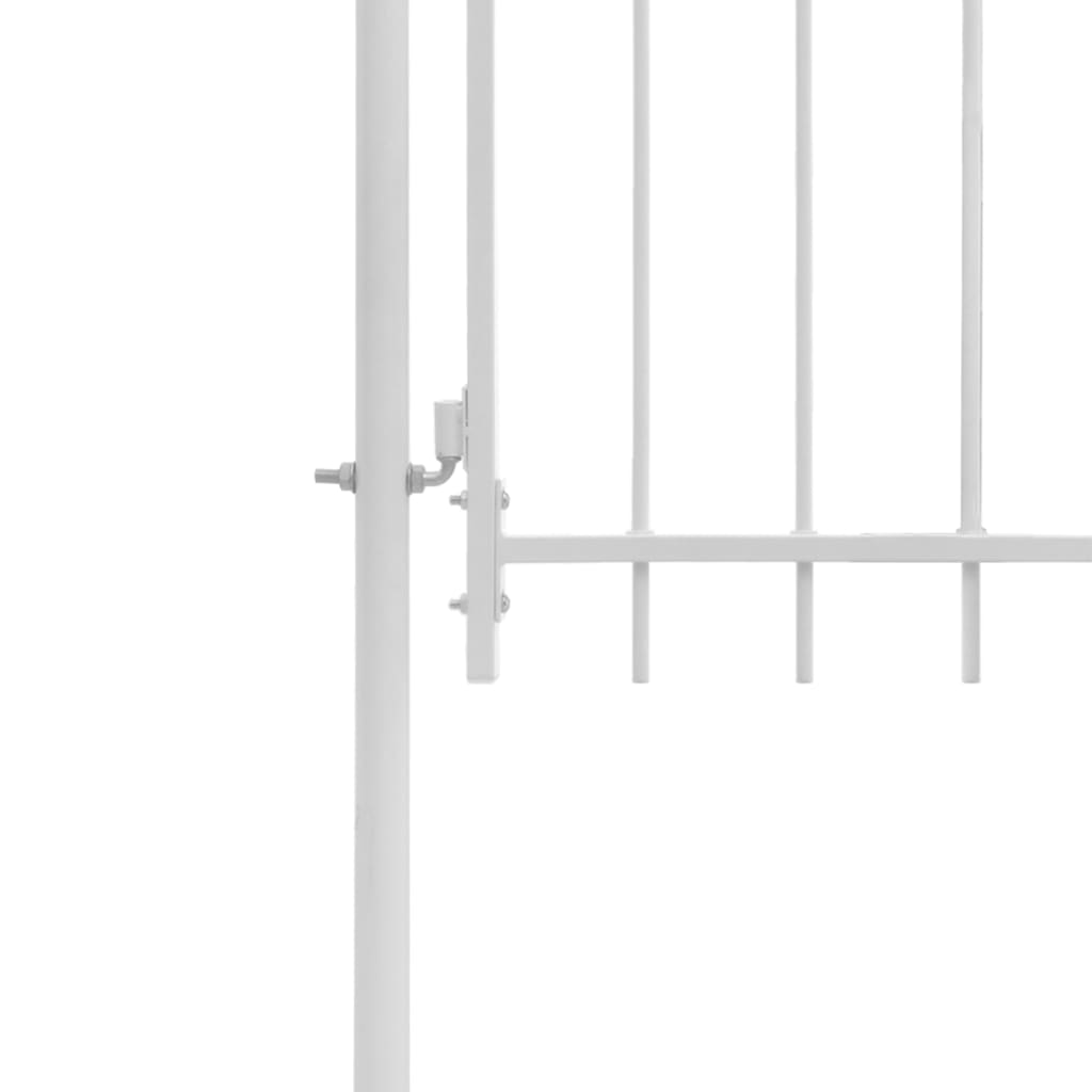 Gartentor Stahl 1x1,75 m Weiß