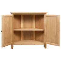 Thumbnail for Eckschrank 80 x 33,5 x 78 cm Massivholz Eiche
