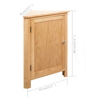 Thumbnail for Eckschrank 59x45x80 cm Massivholz Eiche