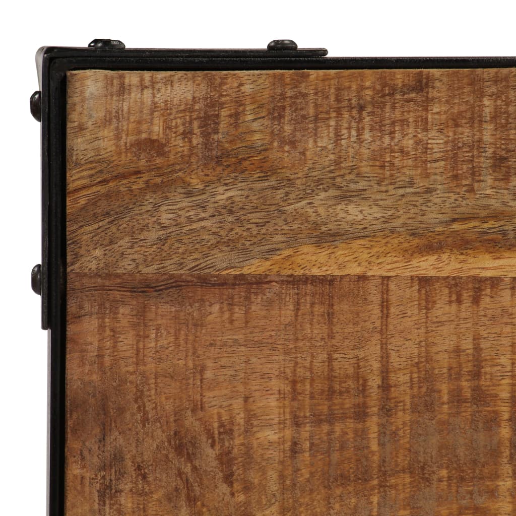 Esszimmertisch Raues Mango-Massivholz und Stahl 120 cm