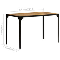 Thumbnail for Esszimmertisch Raues Mango-Massivholz und Stahl 120 cm