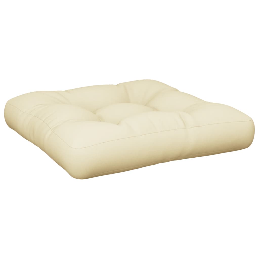 Palettenkissen Sandfarben 58x58x10 cm Stoff