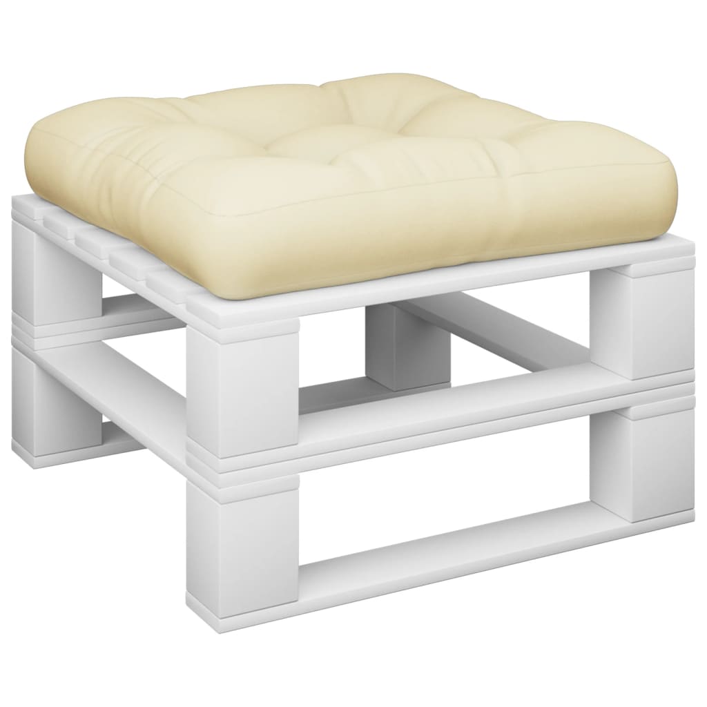 Palettenkissen Sandfarben 58x58x10 cm Stoff