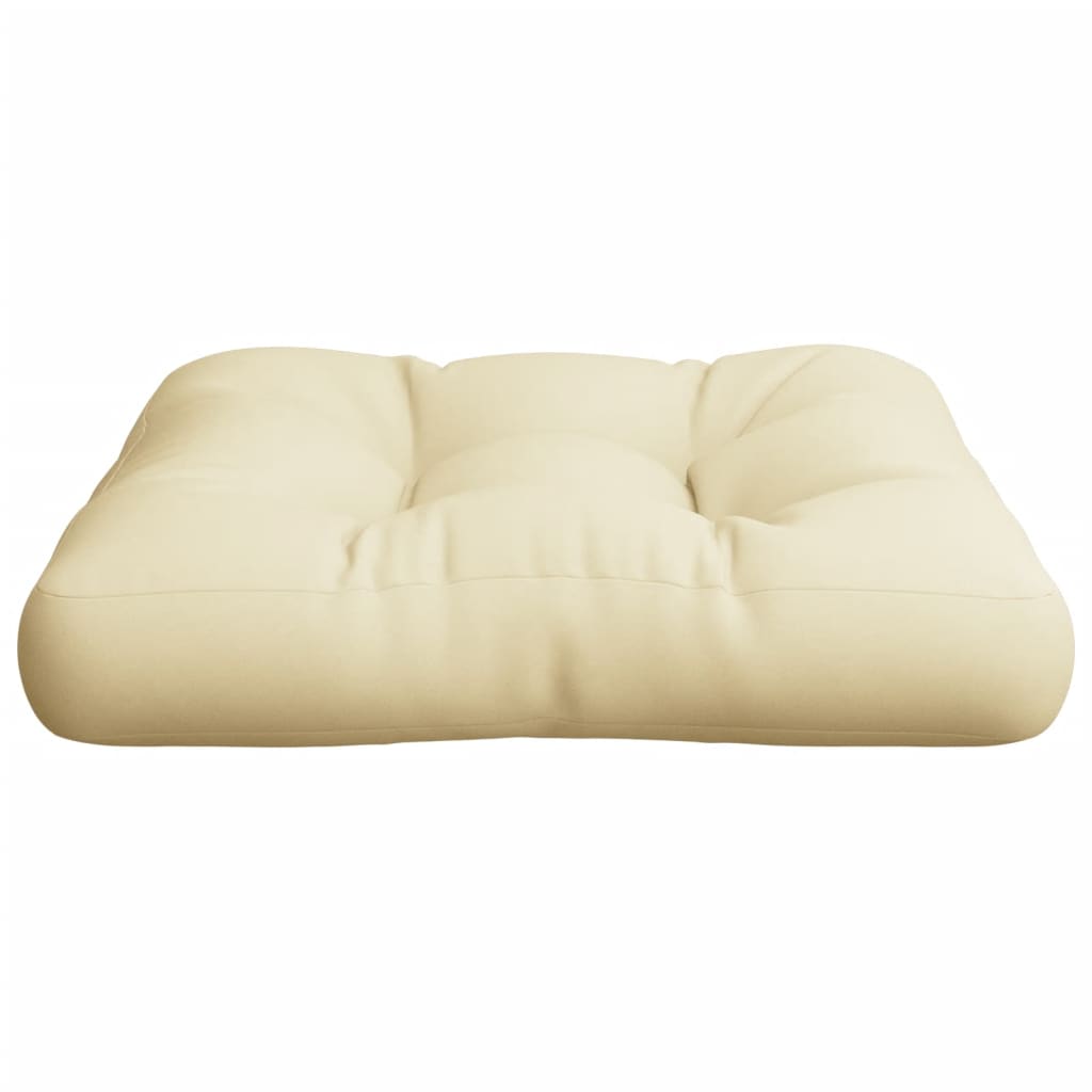 Palettenkissen Sandfarben 58x58x10 cm Stoff