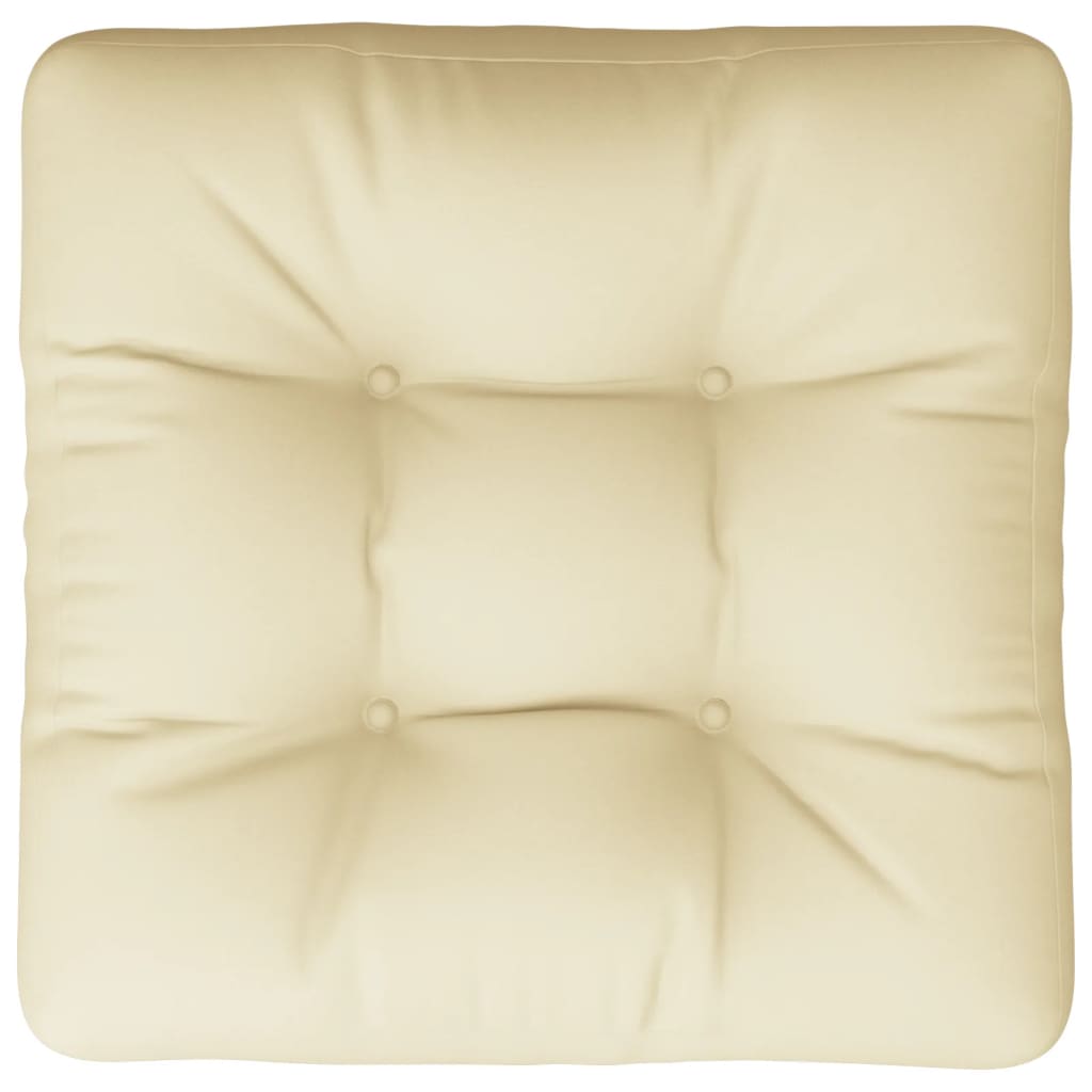Palettenkissen Sandfarben 58x58x10 cm Stoff