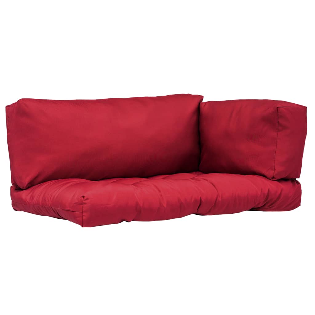 Palettenkissen 3-tlg. Rot Polyester