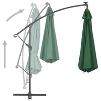 Thumbnail for Ampelschirm mit LED-Leuchten und Metall-Mast 350 cm Grün