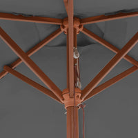 Thumbnail for Sonnenschirm mit Holzmast 150 x 200 cm Anthrazit