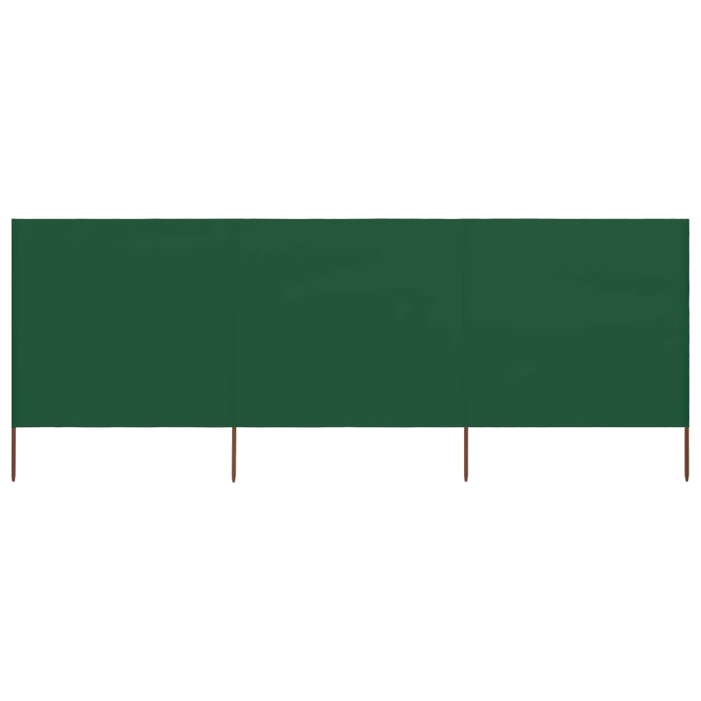 3-teiliges Windschutzgewebe 400 x 120 cm Grün