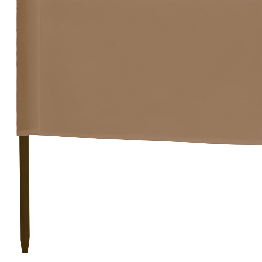 3-teiliges Windschutzgewebe 400 x 120 cm Taupe