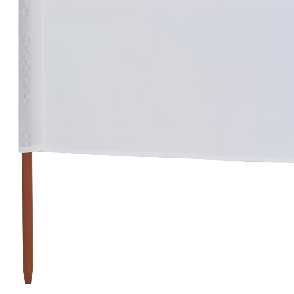 6-teiliges Windschutzgewebe 800 x 80 cm Weiß