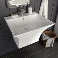Thumbnail for Waschbecken Wandmontage Keramik Weiß 500 x 450 x 410 mm