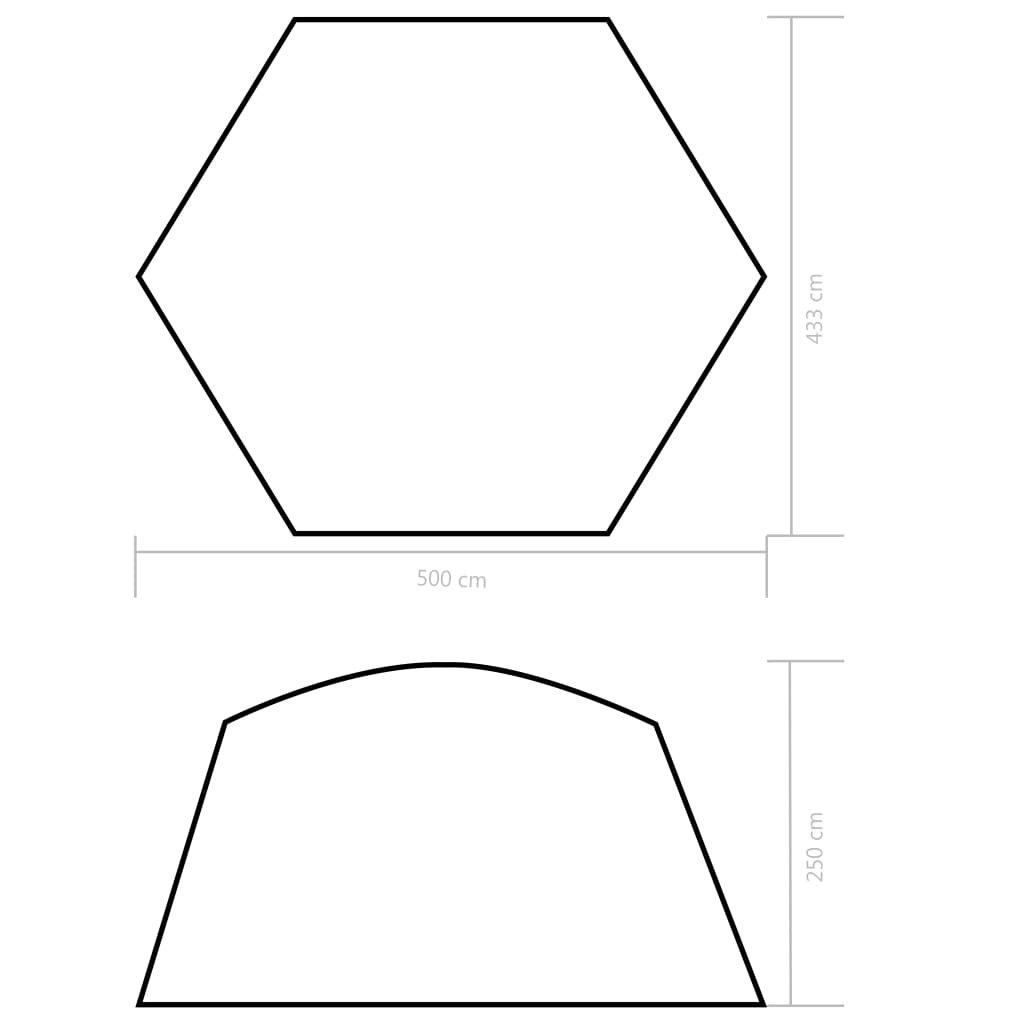 Poolzelt Stoff 500x433x250 cm Blau