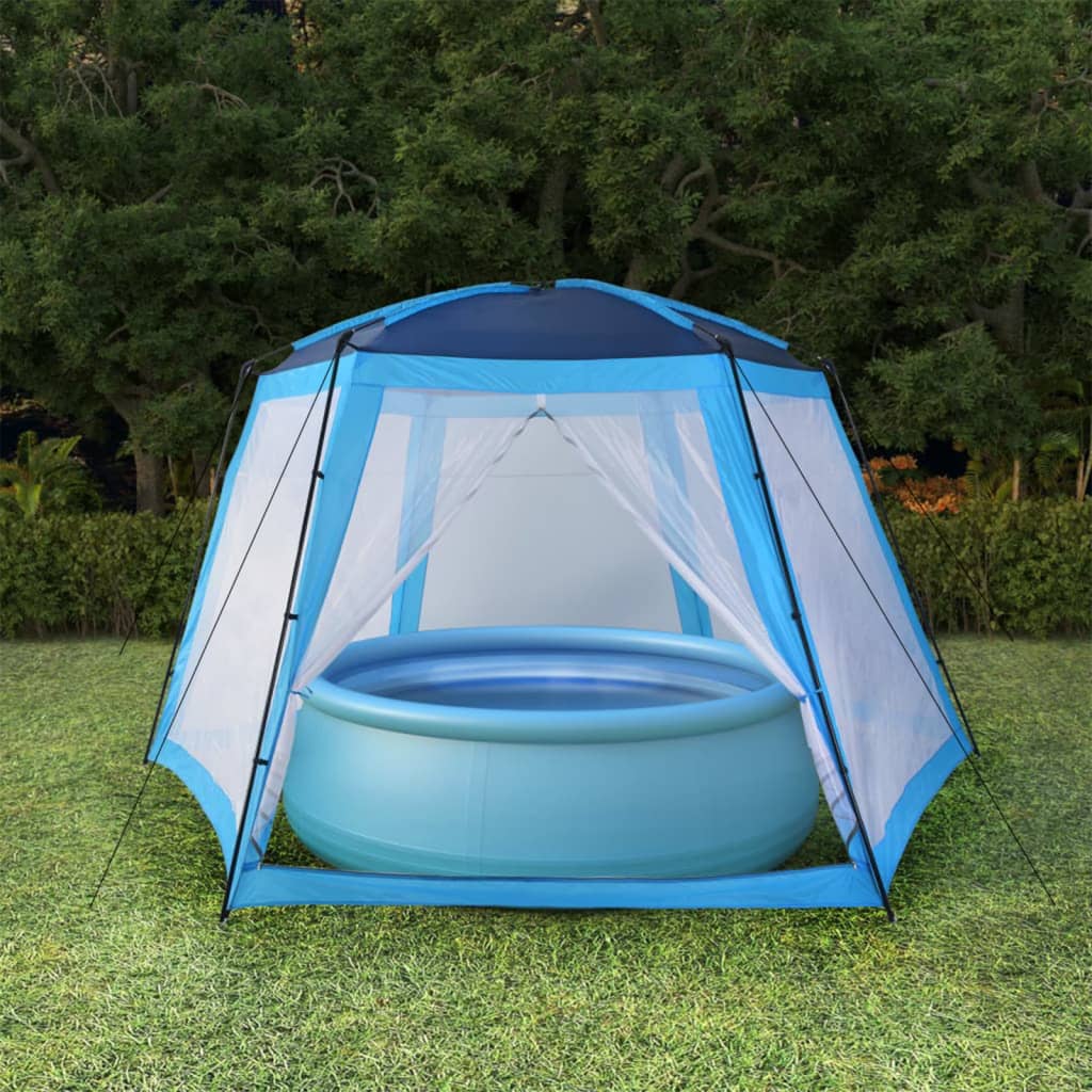 Poolzelt Stoff 590x520x250 m Blau