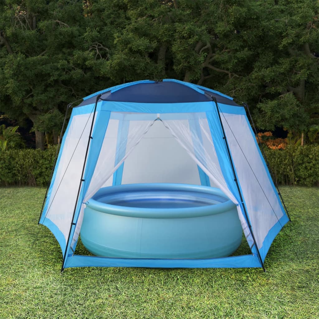 Poolzelt Stoff 660x580x250 cm Blau
