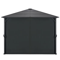 Thumbnail for Gartenpavillon mit Vorhang Aluminium 3×3 m Schwarz