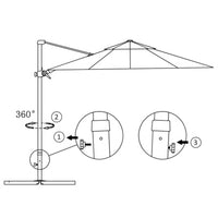 Thumbnail for Ampelschirm mit Aluminium-Mast Grün 250 x 250 cm
