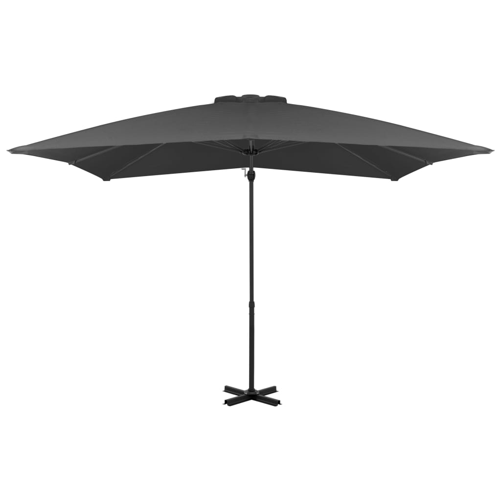 Ampelschirm mit Aluminium-Mast Anthrazit 250 x 250 cm