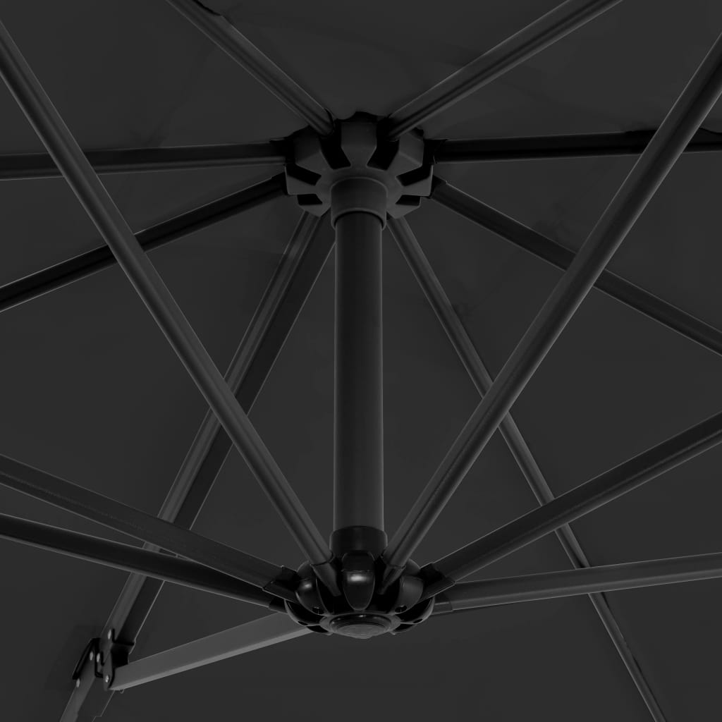 Ampelschirm mit Aluminium-Mast Anthrazit 250 x 250 cm