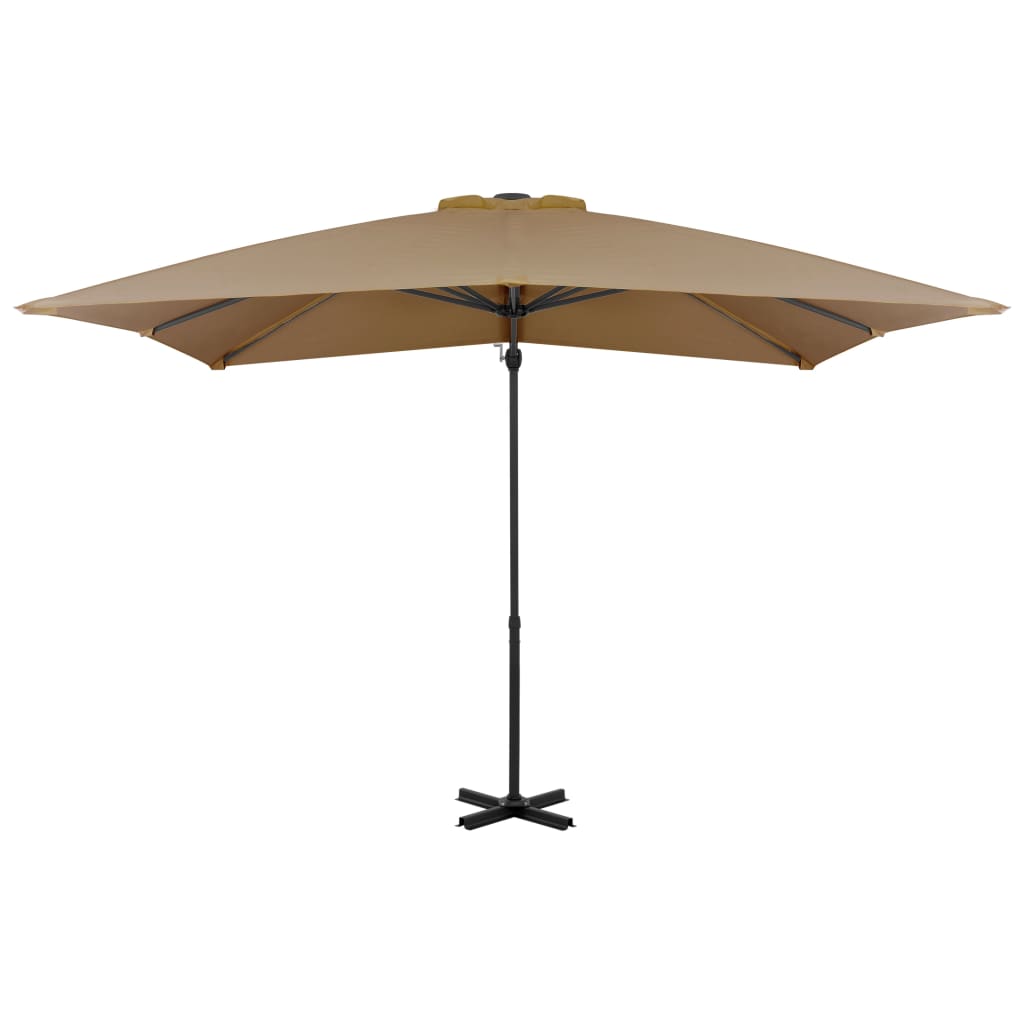 Ampelschirm mit Aluminium-Mast Taupe 250 x 250 cm