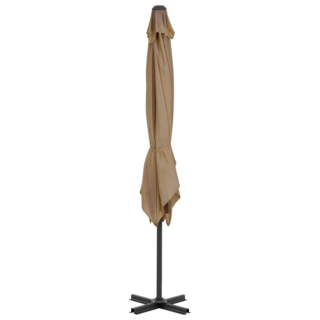 Ampelschirm mit Aluminium-Mast Taupe 250 x 250 cm