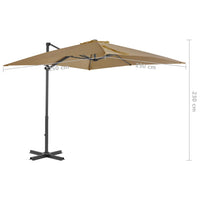 Thumbnail for Ampelschirm mit Aluminium-Mast Taupe 250 x 250 cm