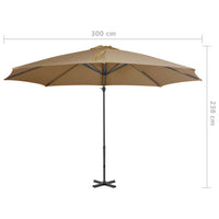 Thumbnail for Ampelschirm mit Aluminium-Mast Taupe 300 cm